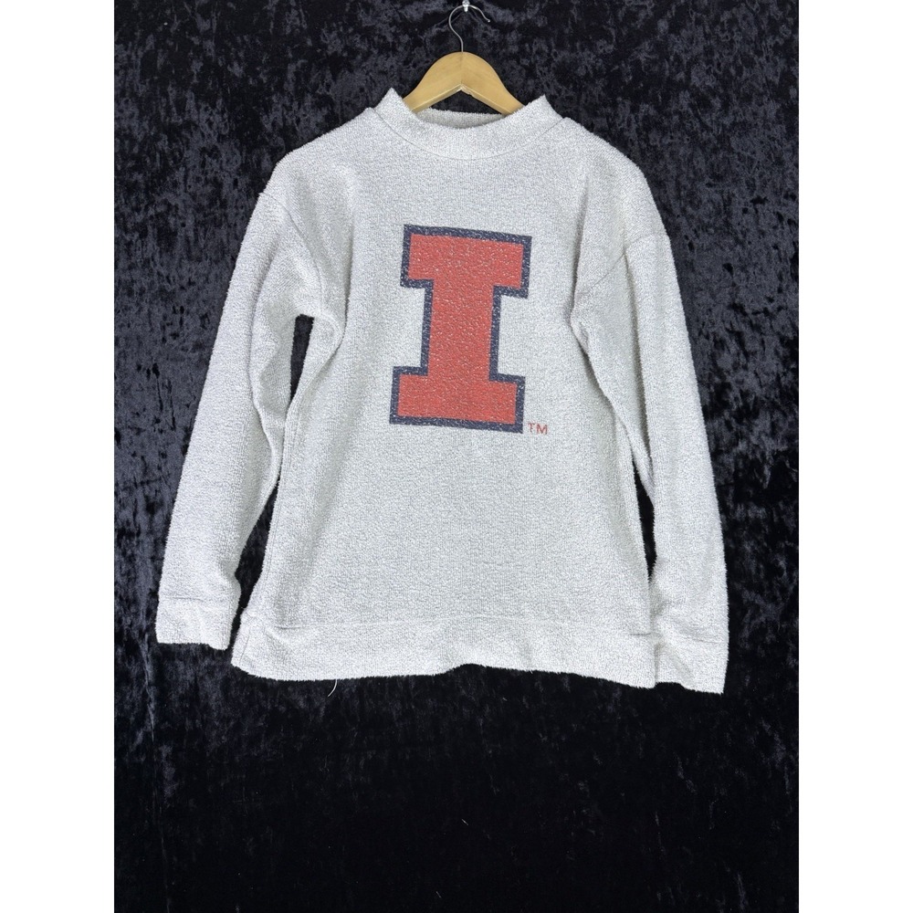 University of Illinois Sweatshirt Woolly Threads Adult S Made In USA Stretch